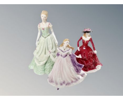 A Worcester Limited Edition figure of Melanie, together with Royal Worcester figures : Rachel, Christina  