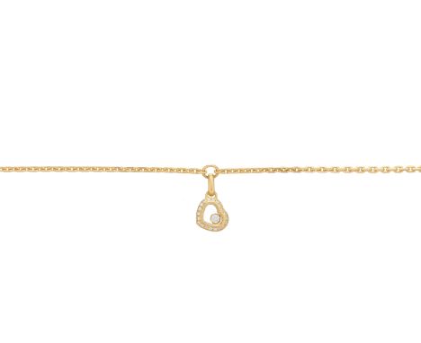 Chopard, an 18ct gold Happy Diamonds heart bracelet, signed Chopard, numbered 6122769, 856718 0001, estimated total diamond w