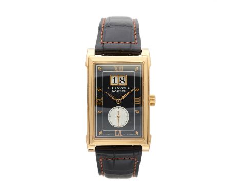 A. Lange & Sohne, an 18ct rose gold Cabaret wrist watch, reference 107.031, signed manual wind movement calibre L 931.3, seri