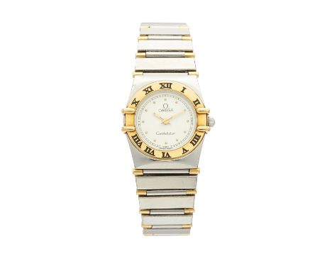 Omega, a Constellation bracelet watch, with 18ct gold bezel, reference 795.1080, signed quartz movement calibre 1455, serial 