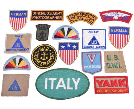 Selection of US Civilian & Foreign Personnel Serving With Armed Forces Insignia, consisting of 2x silk woven US Labour Servic