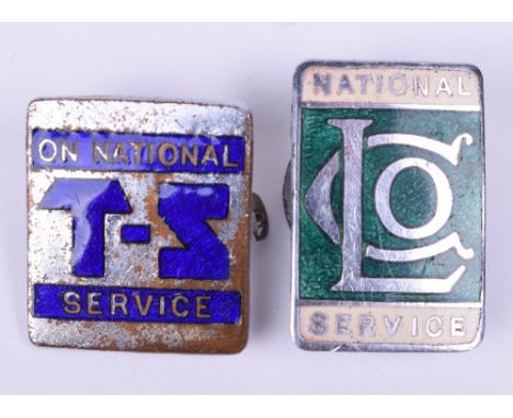 WW2 L Co National Service Lapel Badge, chrome and enamel lapel badge complete with fitting on the reverse. Stamped to the rev