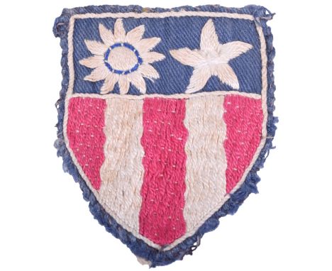 WW2 US C.B.I Patch, good theatre made embroidered example of the China Burma India (C.B.I) shoulder patch. Worn example which