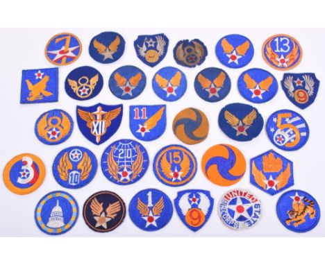 Selection of Mostly WW2 USAAF Insignia, consisting of 7x variations of US, English and theatre made USAAF uniform patches, US