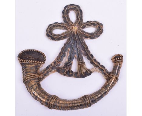 South Middlesex Rifle Volunteer Corps Pouch Badge Circa 1859, fine quality cloth bullion wire and sequins strung bugle pouch 