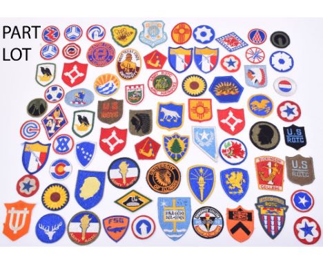 Selection of American National Guard, Service Commands and Army ROTC Patches, including Japan Logistics Command, HQ Utah Army