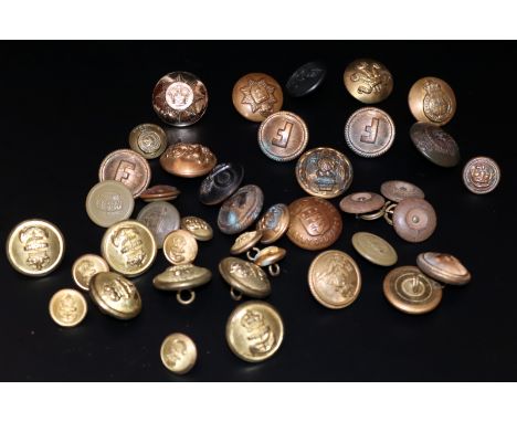 Military Interest, Collection Of Military Buttons, To Include Army, Navy, Etc 