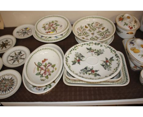 A quantity of Portmeirion "Botanic Garden" china to include large bowl, comport, various dishes; and a Portmeirion "Holly &am