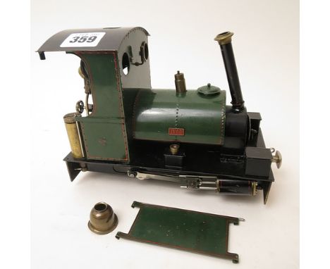 A tin plate and metal model of a steam engine named Ivor A/F