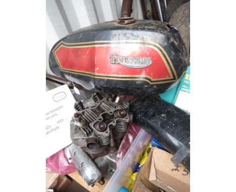 A 1972 Triumph Bonneville 650 engine T120R CG49850 with frame