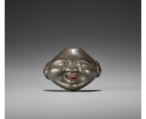 SHOMAN: A RARE LACQUERED MASK NETSUKE OF DAIKOKUBy Shoman, signed Shoman 笑滿 Japan, second half of 19th centuryPublished: Bush