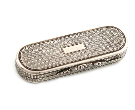 An early 19th century silver vinaigrette, by Nathaniel Mills, Birmingham circa 1830, slender rounded rectangular form, engine