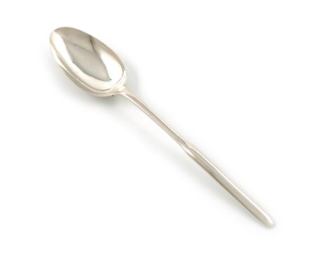 An 18th century American silver marrow spoon, by Thomas Hammersley, New York circa 1750, conventional form, the reverse of th