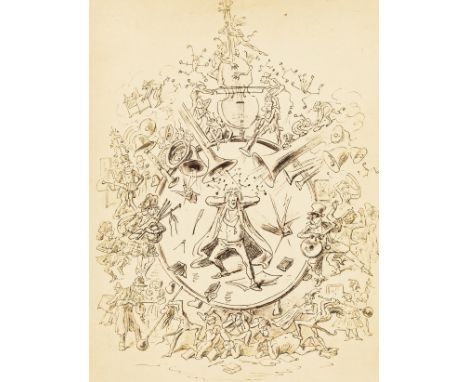 Browne (Hablot K. ), "Phiz". Album containing 40 photographs of Browne's original drawings for George Halse's Sir Guy de Guy,