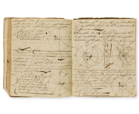 Astronomy.- Cook (Peter, astronomy student) Astronomy [Student's notebook of Astronomy problems], manuscript, 62pp. excluding