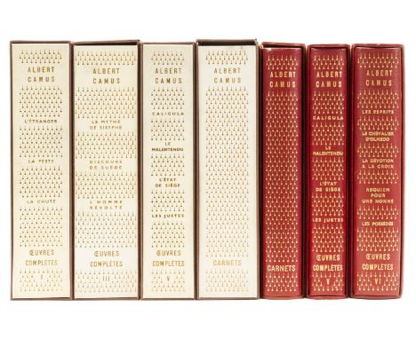 Camus (Albert) Oeuvres Complètes, 7 vol., number 165 of 200 copies with a signed and numbered lithograph by Garbell, illustra