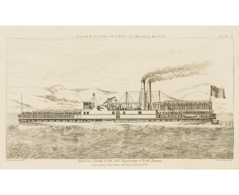 NO RESERVE Engineering.- Stevenson (David) Sketch of the Civil Engineering of North America, first edition, half-title, foldi