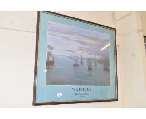 FRAMED PRINT "WHISTLER, TATE GALLERY LONDON", 65 X 74CM
