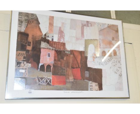 FRAMED COLLAGE PRINT BY ROSINA WACHTMERISTER, 48 X 66CM