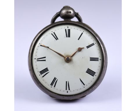 Two Silver Cased Fusee Lever Pocket Watches, comprising - one by Henry Stewart, York, 1828, 47mm diameter cases, with white e