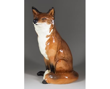 A Beswick Pottery Fire Side Fox Model, No. 2348, 12.5ins high