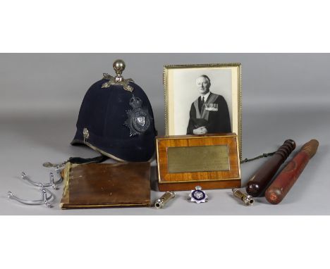 A Selection of Items Relating to Arthur Charles West as Chief Constable, including - a 20th Century Portsmouth City police he