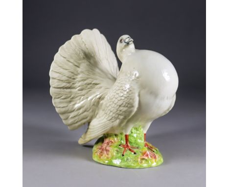 A Beswick Pottery Fantail Pigeon, Model No. 1614, 6ins high