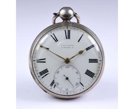 Three Silver Open Faced Fusee Lever Pocket Watches, comprising - one by Edward Hunt, Ipswich, early 20th Century, 52mm diamet