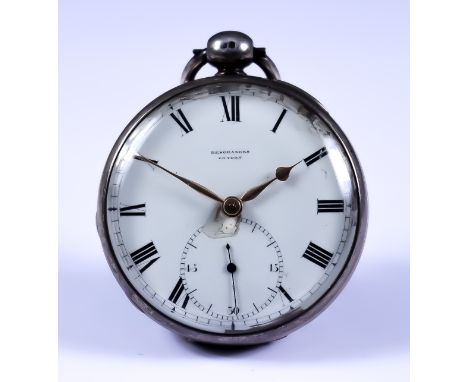 A Silver Cased Open Faced Fusee Lever Pocket Watch, by Des Granges Cote Recordon, London, 1822, 52mm diameter case, with whit