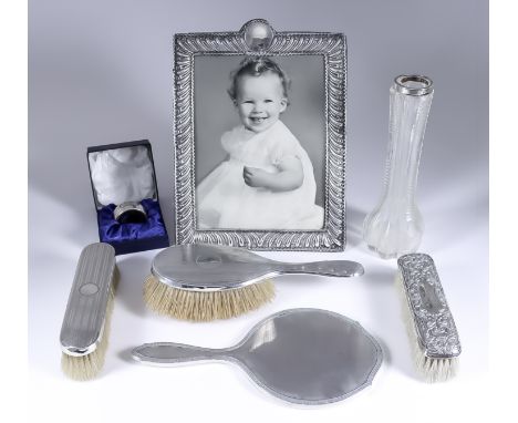 A Late Victorian Silver Rectangular Photograph Frame and Mixed Silverware, the frame by William Comyns &amp; Sons, London 189