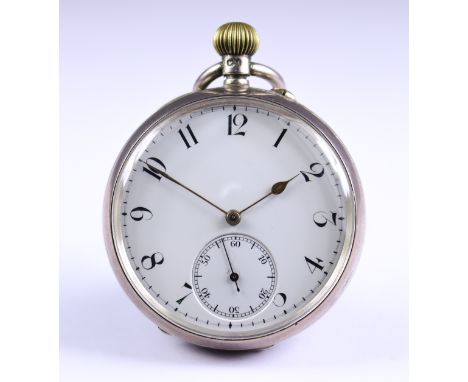 Three Silver Cased Open Faced Pocket Watches, comprising - one by G V Brooks, 1910, 52mm diameter case, the white enamelled d