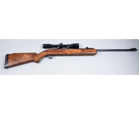 A 20th Century .22 Calibre BSA "Airspoter" Air Rifle, under lever action, 18.5ins blued steel barrel, hardwood stock and fore