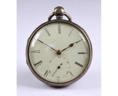 Two Silver Cased Fusee Lever Pocket Watches, comprising - one full hunting cased watch by F D Adams &amp; Sons, London, late 