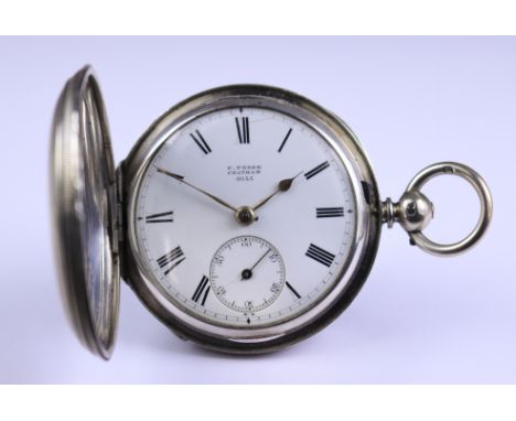 Four Silver Cased Fusee Lever Watches, Late 19th/Early 20th Century, comprising - one full hunting cased pocket watch by F. P