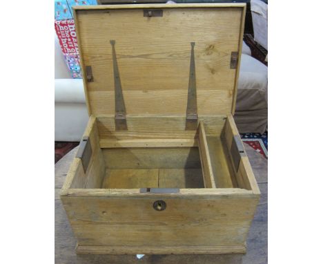  A 19th Century pine tool box   55cm wide  