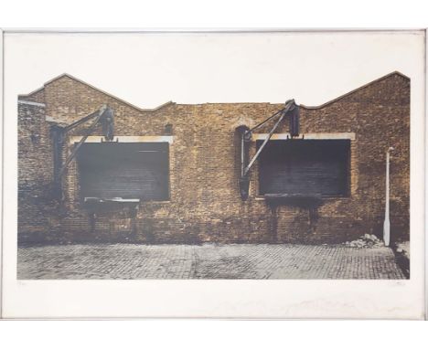 GERD WINNER (b.1936), Wapping Wharf, 1973', silkscreen, signed and numbered 33/100, 70cm x 103, framed.