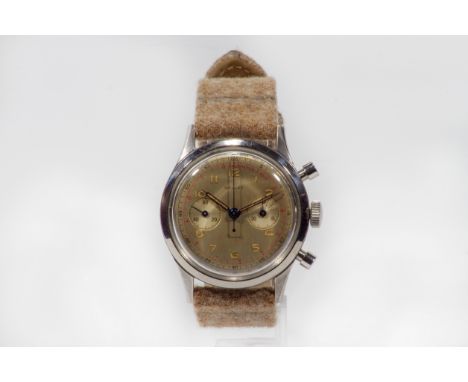 A Quality Vintage Gallet Swiss made Gentleman's watch Manual wind Chronograph Valjoux in good working order.  