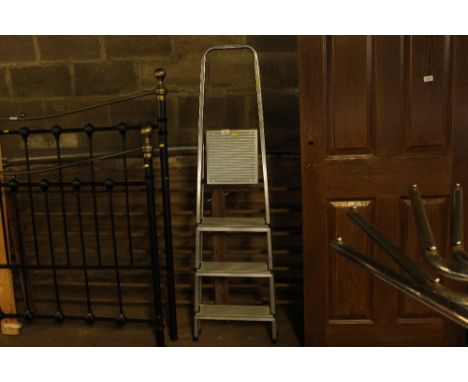 An aluminium step ladder 