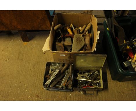Three boxes of various hand tools 