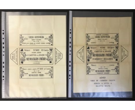 TWO ANTIQUE PLAYING CARDS WRAPPERS - WHIST