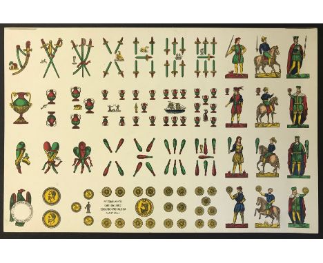 UNCUT SHEET OF ITALIAN PLAYING CARDS BY PIGNALOSA NAPOLI