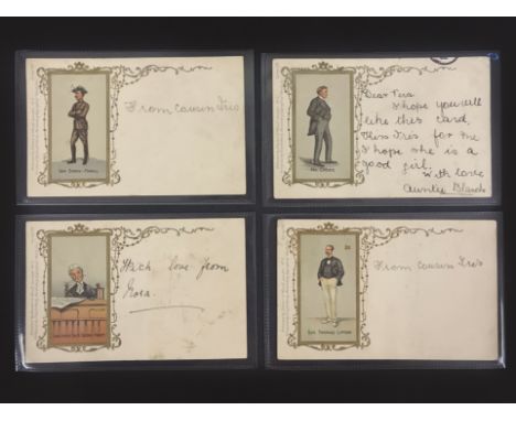 VANITY FAIR CARICATURES OF BADEN POWELL SIR THOMAS LIPTON POSTCARDS