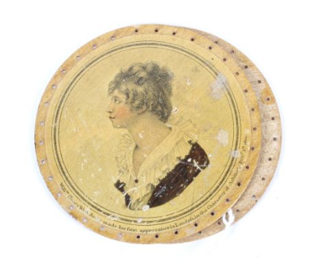 A Georgian curiosity regarding the theatre. The two circular wooden plaques with small and regular holes around the edges. On