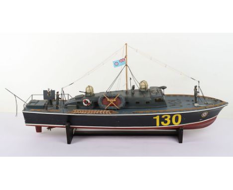 RAF 130 High Speed Launch Type 2 Boat , hand built model, with remote control unit L.80 cms. Collection only no in house ship