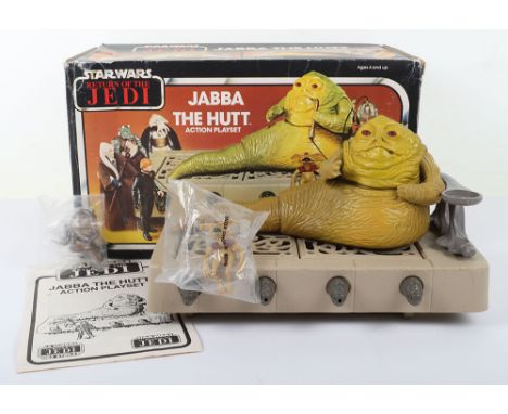 Vintage Kenner Star Wars Return of The Jedi Jabba The Hut Action Playset, with Jabba the Hutt figure, Salacious Crumb figure 