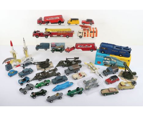 Quantity of Playworn Corgi Toys, including: 2 x 150 Vanwall racing cars,   2 x 152 BRM racing cars repainted, one in repro bo