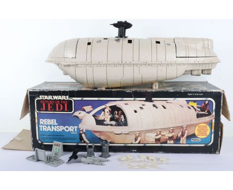 Vintage Palitoy Boxed Star Wars Return of The Jedi  Rebel Transport Vehicle, made In France sticker, contains one Rebel Trans