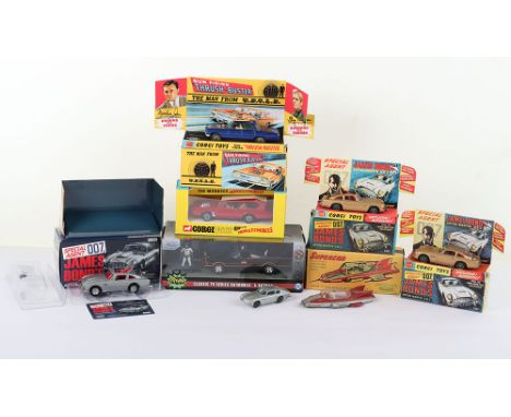 Tv/Film Related Toy Models, 2 x Corgi Toys 261 James Bond Aston Martins, 497 Corgi Toys The Man From Uncle Thrush Buster, Cor