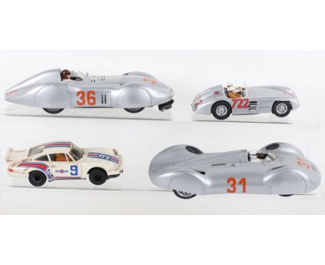 Carrera Exclusive Mercedes W125 Stromline Slot Car, Carrera Autounion Slot Car, both 1:24 scale in excellent unboxed conditio