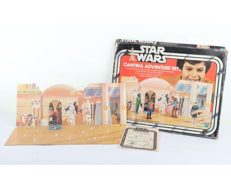 Kenner Star Wars Cantina Adventure Set, Cat.No 38861 Sears exclusive, missing figures, with card backdrop and floor, in good 